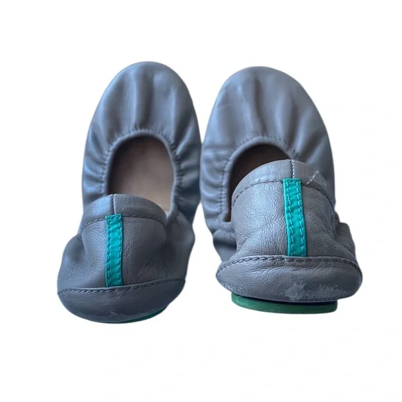 Tieks by Gavrieli Grey Italian Leather Foldable Ballet Flats Size 6 - Picture 4 of 8